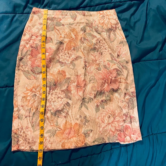 Vintage 90s Michael K & Company Floral Skirt Size 9 - Picture 7 of 9